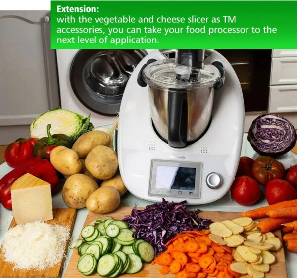 Food Cutter For Thermomix TM5 TM6  Chopper Vegetable Peeler Cooking Masher Slicing Shredding Multifunctional Fine Peeler Set - Image 11