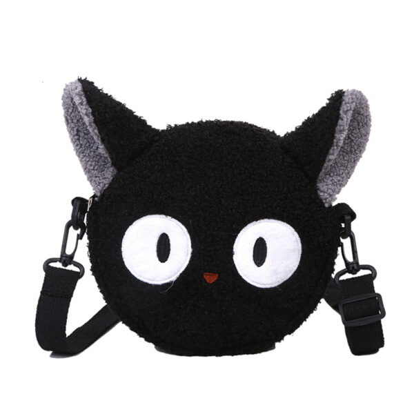 Women's Bag Autumn/Winter New Cute Doll Women's Shoulder Bag Fashionable and Stylish Crossbody Plush Small Round Bag Student Bag - Image 5